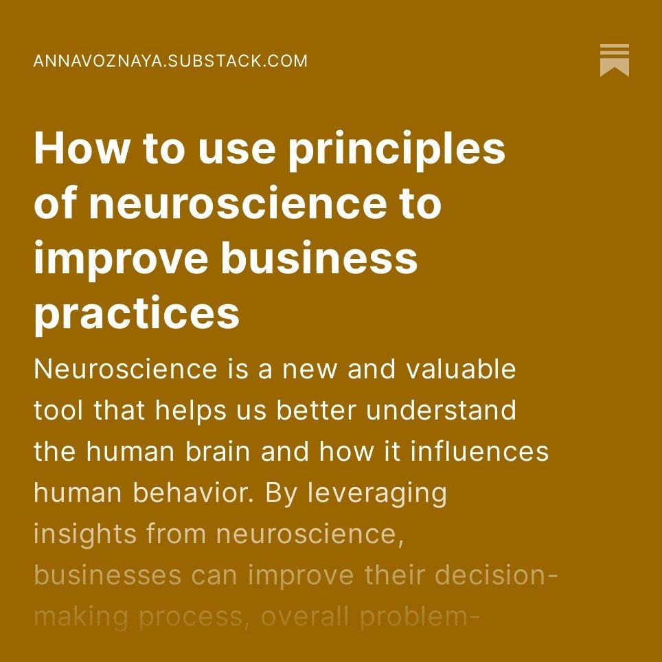 How to Use Principles of Neuroscience 